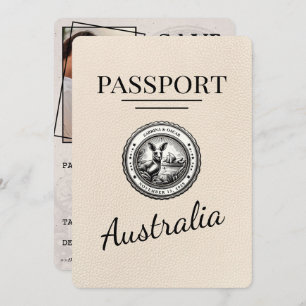 Save The Date Ivory Australia Passeport Enregistrer La Date