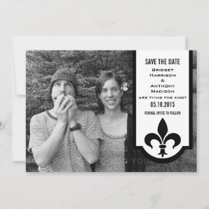 Save The Date Ivory Fleur De Lis Bannière Sauvegarder la date In