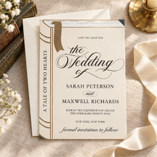 Save The Date Ivory Gold Romantique Livre Mariage
