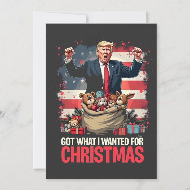 Save The Date J'Ai Ce Que Je Voulais Pour Noël Trump Père Noël (Devant)
