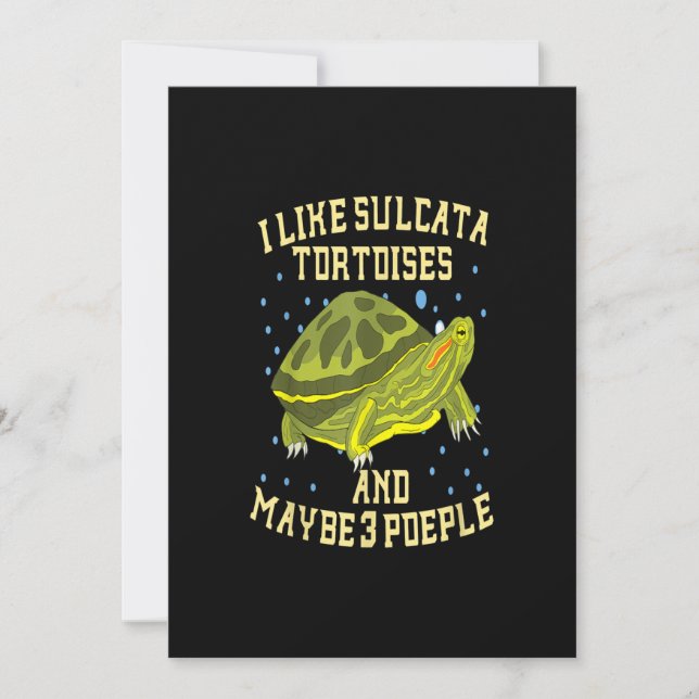 Save The Date J'Aime Les Tortues Sulcata Et Peut-Être 3 Personne (Devant)