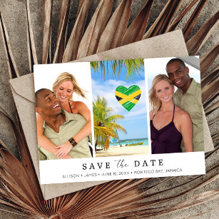 Save The Date Jamaïque Destination Beach Wedding Photo