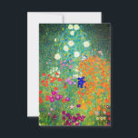 Save The Date Jardin aux fleurs Gustav Klimt<br><div class="desc">Carte représentant le Jardin des fleurs peint à l’huile de Gustav Klimt (1906). Un beau jardin de fleurs violettes,  rouges,  blanches,  bleues et oranges. Un grand cadeau pour les amateurs d'art Art Nouveau et autrichien.</div>