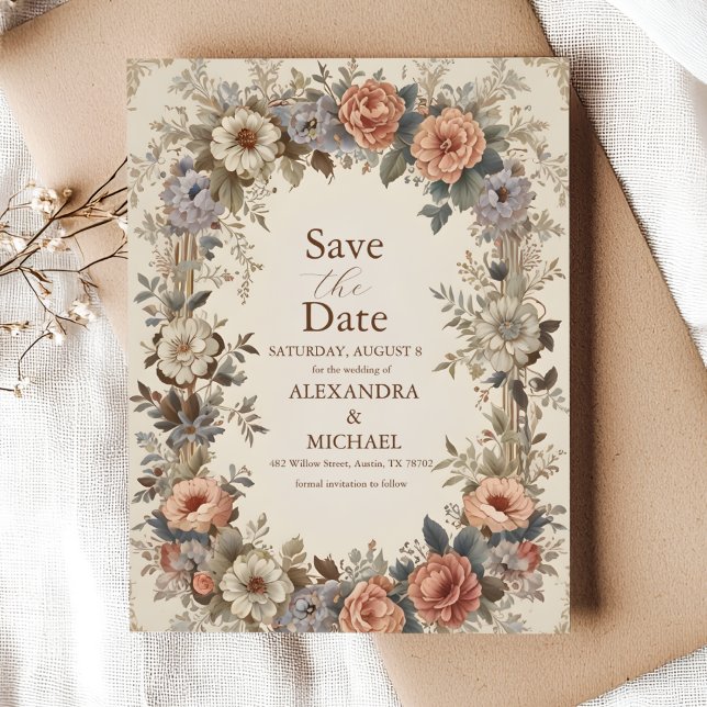 Save The Date Jardin botanique Art Nouveau Mariage (Créateur téléchargé)