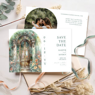 Save The Date Jardin Botanique Élégant et Terrien Photo de Maria