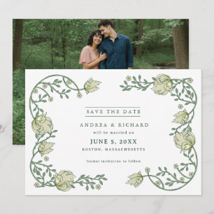 Save The Date Jardin Botanique Photo Florale Mariage