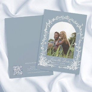 Save The Date Jardin d'arche botanique mariage photo poussiéreus