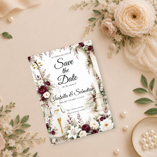 Save The Date Jardin de violoncelle romantique Élégance Mariage