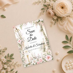 Save The Date Jardin de violoncelle romantique pour un mariage s