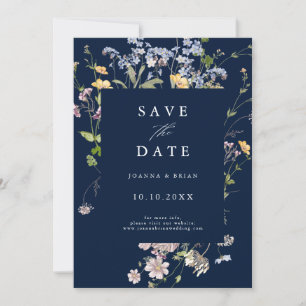 Save The Date Jardin des prairies de Fleur sauvage de printemps