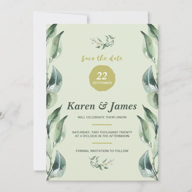 Save The Date Jardin d'Olivier Toscane Sauvez La Date Photo (Devant)