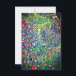 Save The Date Jardin italien Gustav Klimt<br><div class="desc">Carte représentant la peinture à l’huile de Gustav Klimt,  Paysage du jardin italien (1913). Un beau jardin de fleurs colorées : rouge,  blanc,  rose,  violet. Un grand cadeau pour les amateurs d'art Art Nouveau et autrichien.</div>