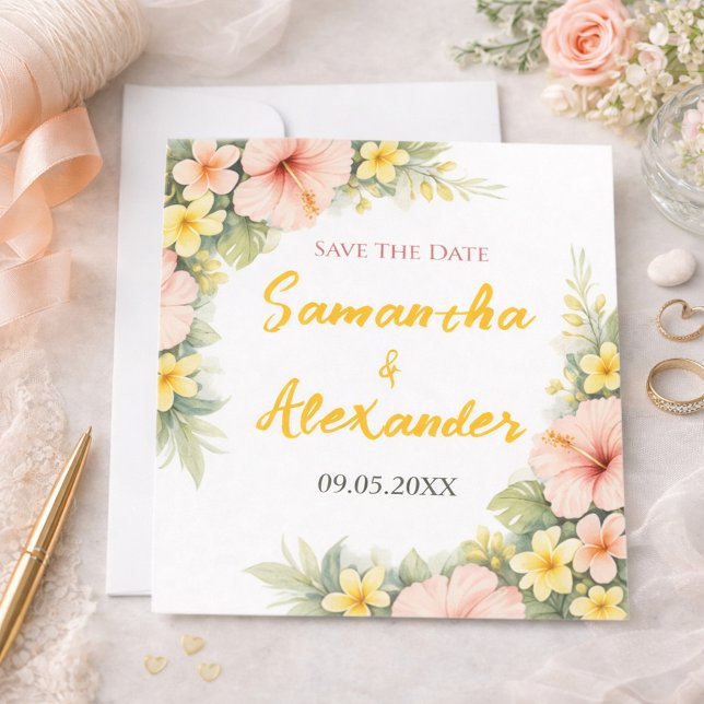 Save The Date Jardin Tropical Doux et Joyeux (Créateur téléchargé)