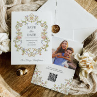 Jardin vintage | Photo de luxe colorée et code QR