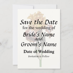 Save The Date Jaune d'or et Iris de bronze