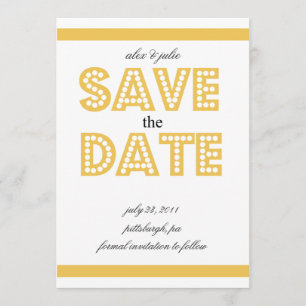 Save The Date jaune enregistrer la date