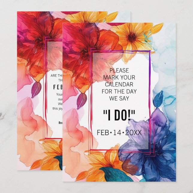 Save The Date JE DIS OUI ! Anemone Dreamscape  (Devant / Derrière)