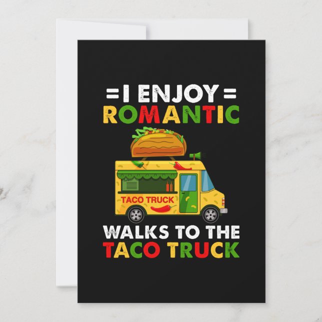 Save The Date Je Profite De Marches Romantiques À Taco Truck Fun (Devant)