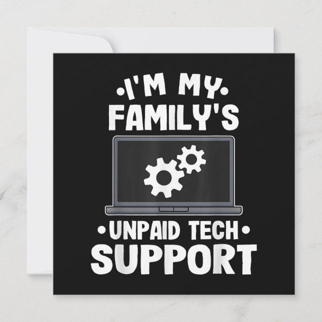 Save The Date Je suis le support technique non rémunéré de ma fa (Devant)