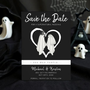 Save The Date Je Vois Les Gens De Mer Ghost Mariage Halloween Go