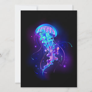Save The Date Jellyfish éclatante couleur