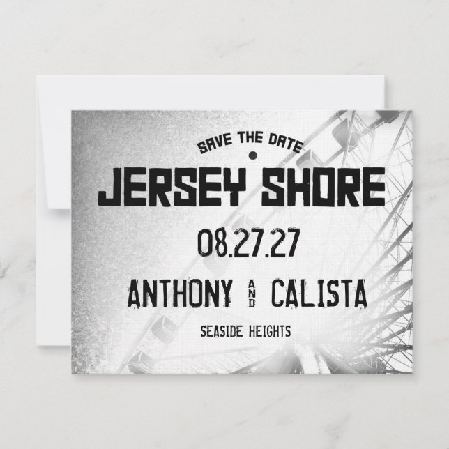 Save The Date JERSEY SHORE Enregistrer la date Destination (Devant)