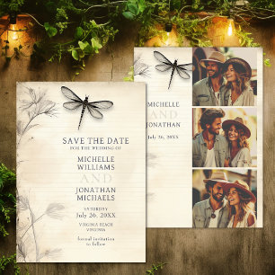 Save The Date Joli Dragonfly Vintage Journal Mariage photo