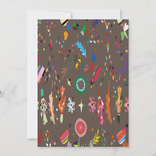 Save The Date Joli Floral Coloré (Devant)