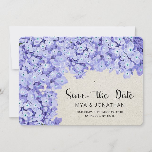 Save The Date Joli mariage floral rustique Enregistrer la date (Devant)