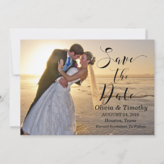 Save The Date Joli Texte Superposer Photo "Enregistrer La Date"
