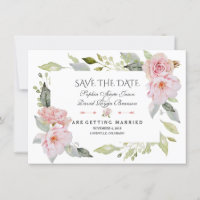 Jolie Fleur Rose Foncé Mariage Économisez La Date