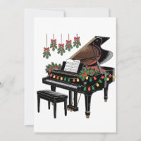 Joueur de piano Éclairage de Noël Santa en train d