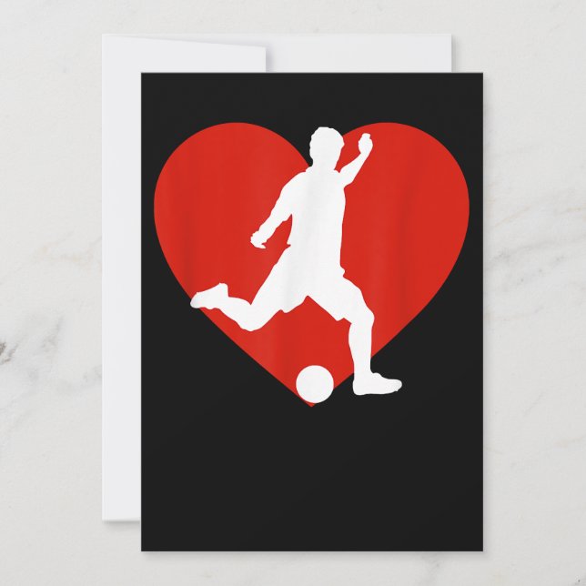 Save The Date Joueur de soccer Valentine's Day Soccer Hea (Devant)