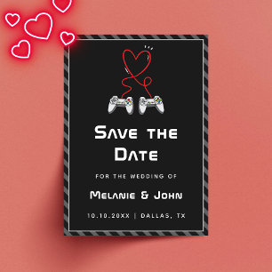 Save The Date Joueur Mariage Geek Amour Romantique Joueur 1 2 Dr