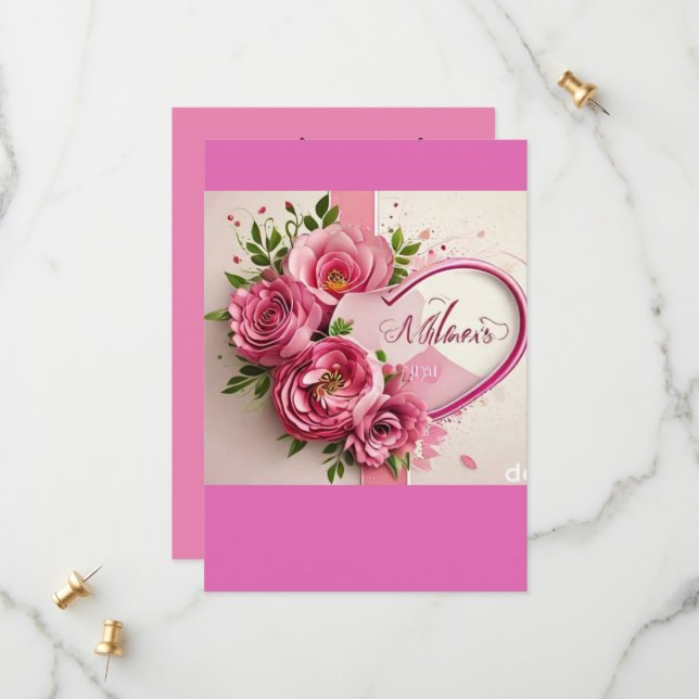 Save The Date jour de la mère rester ensemble (Devant/Arrière en situation)