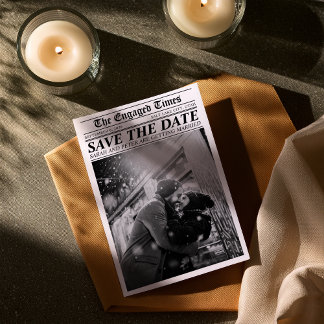 Save The Date Journal ancien unique pour sauvegarde de date