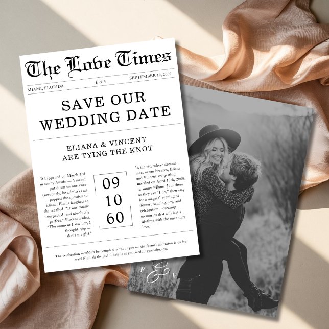 Save The Date Journal de mariage monogrammé photo de mariage got (Créateur téléchargé)