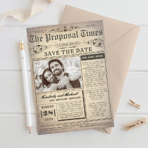 Save The Date Journal vintage unique Enregistrer la photo de la