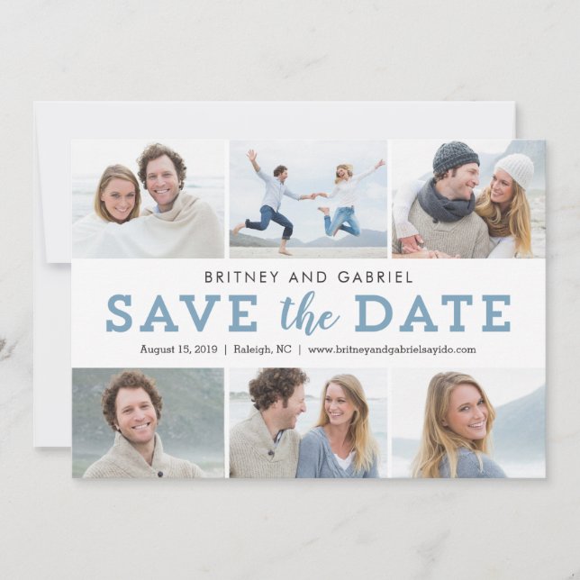 Save The Date Joyeux Couple COULEUR ÉDITABLE Enregistrer La Date (Devant)