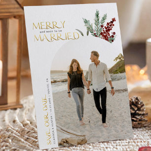 Save The Date Joyeux Noël et bientôt Mariés