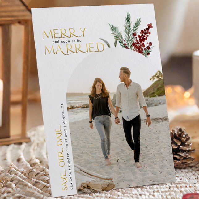 Save The Date Joyeux Noël et bientôt Mariés (Créateur téléchargé)