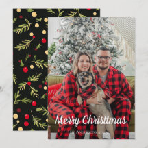 Joyeux Noël simple une photo famille Vacances