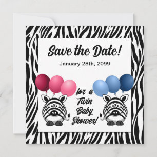 Save The Date Jumeaux Fraternels Baby Shower