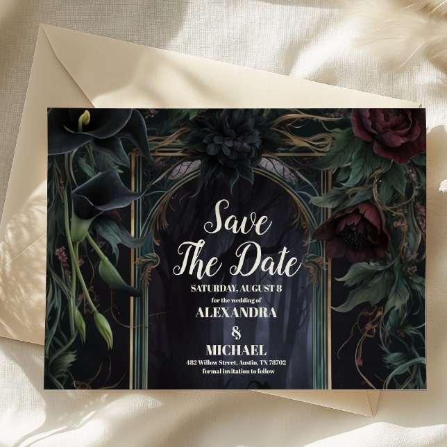 Save The Date Jusqu'à ce que la mort nous sépare Mariage gothiqu (Créateur téléchargé)