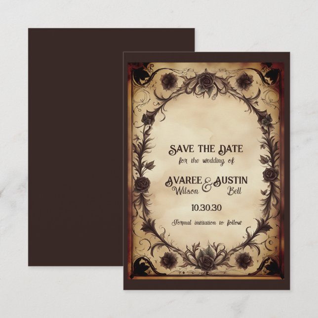 Save The Date Jusqu'à la mort Faisons-nous partie Mariage de sty (Devant / Derrière)