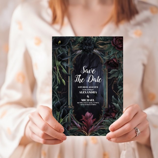 Save The Date Jusqu'à la mort nous séparons le Mariage gothique  (Créateur téléchargé)