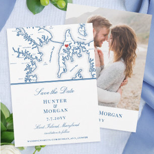 Save The Date Kent Island Maryland Destination Mariage Photo