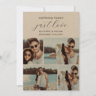 Save The Date Kraft 4 Photo Collage Rien De Fancy Just Love