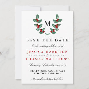 Save The Date La collection de Mariages Monogram Berry Bush