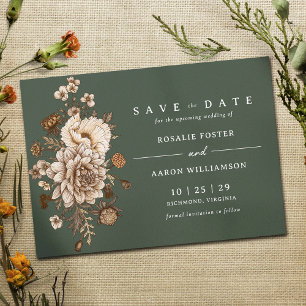 Save The Date La mousse verte de la forêt foncée   Jardin floral